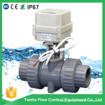 2 voies NSF Ce Plastique en PVC UPVC Electric Water Motorized Actuator Motor Ball Valve